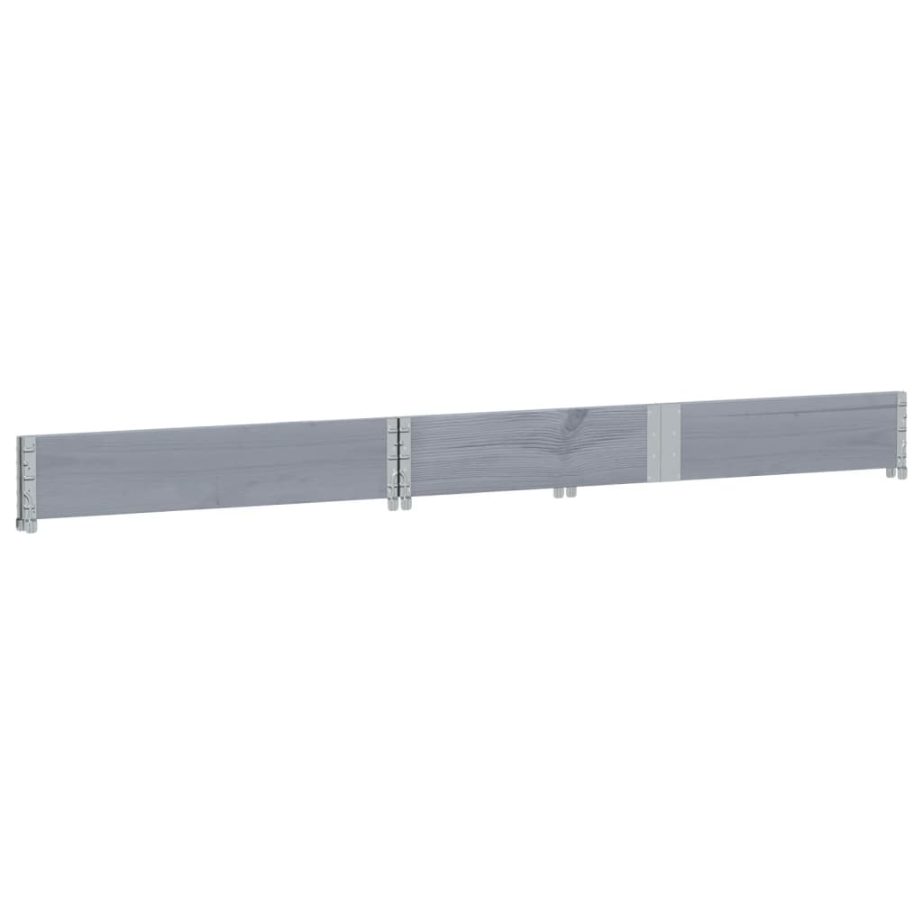 Fioriera da Giardino Grigia 150x50 cm Legno Massello di Pino | homemem39