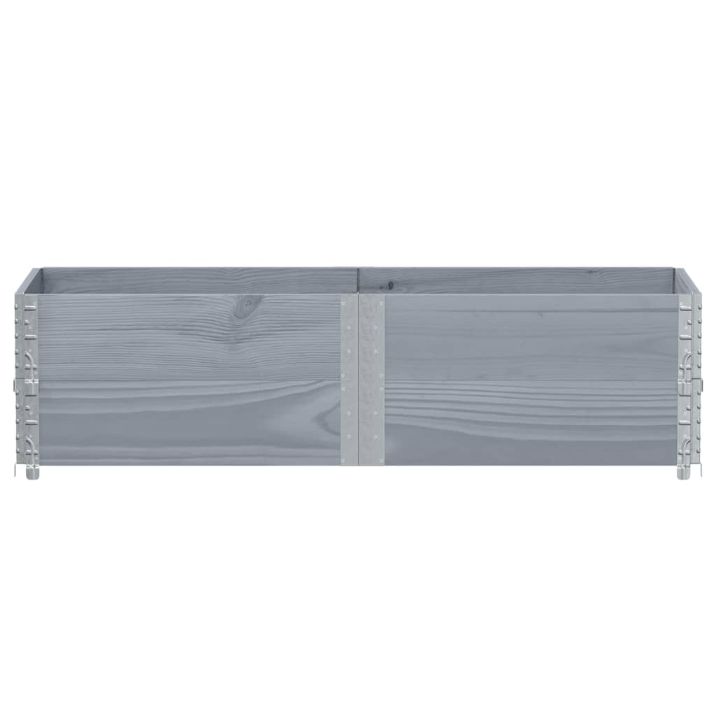 Fioriera da Giardino Grigia 150x50 cm Legno Massello di Pino | homemem39