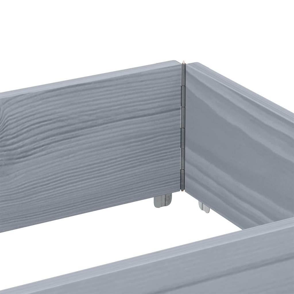 Fioriera da Giardino Grigia 150x50 cm Legno Massello di Pino | homemem39