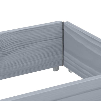 Fioriera da Giardino Grigia 150x50 cm Legno Massello di Pino | homemem39