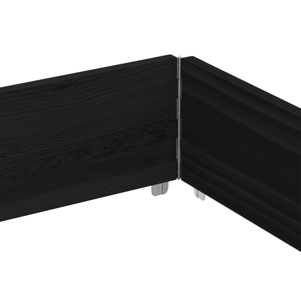 Fioriera da Giardino Nera 150x100 cm in Legno Massello di Pino - homemem39