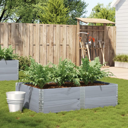 Fioriera da Giardino Grigia 150x100 cm Legno Massello di Pino | homemem39