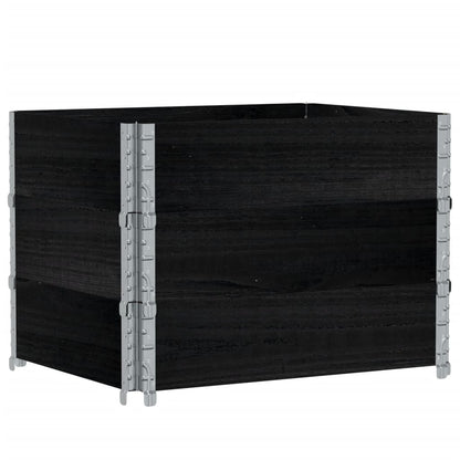 Fioriera da Giardino Nera 80x60 cm in Legno Massello di Pino | homemem39