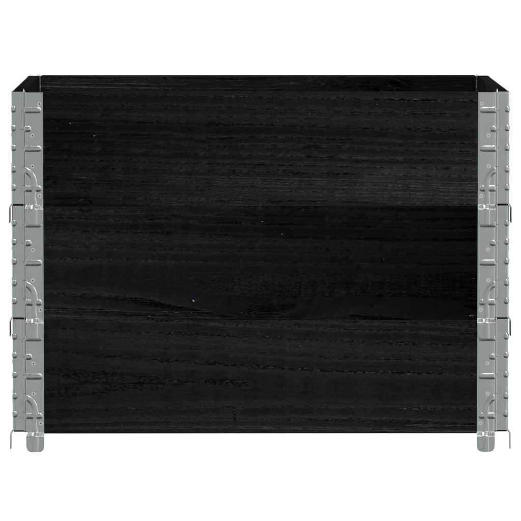 Fioriera da Giardino Nera 80x60 cm in Legno Massello di Pino | homemem39