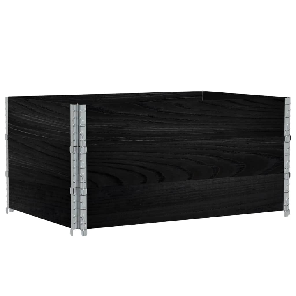 Fioriera da Giardino Nera 120x80 cm Legno Massello di Pino | homemem39