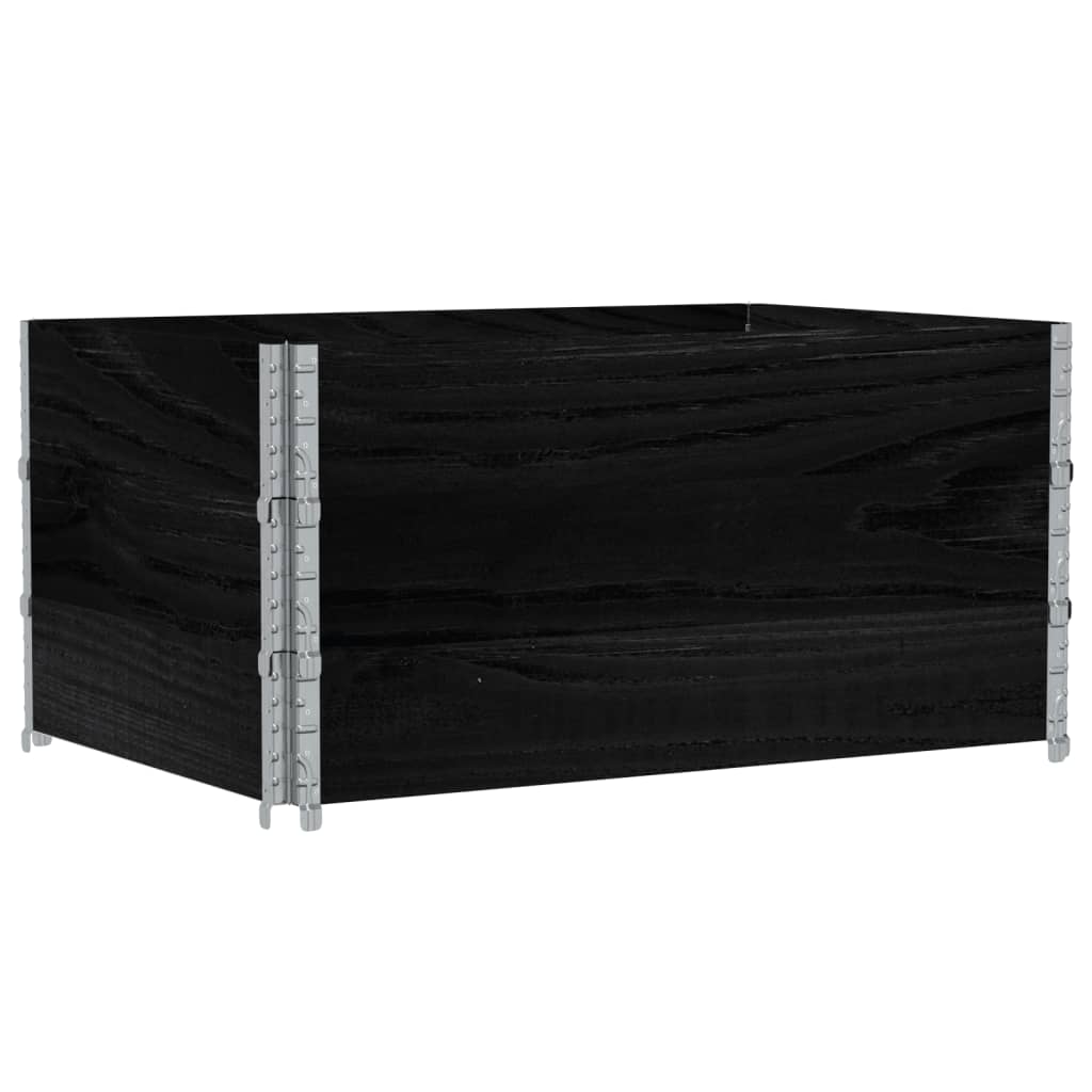Fioriera da Giardino Nera 120x80 cm Legno Massello di Pino | homemem39