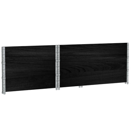 Fioriera da Giardino Nera 120x80 cm Legno Massello di Pino | homemem39