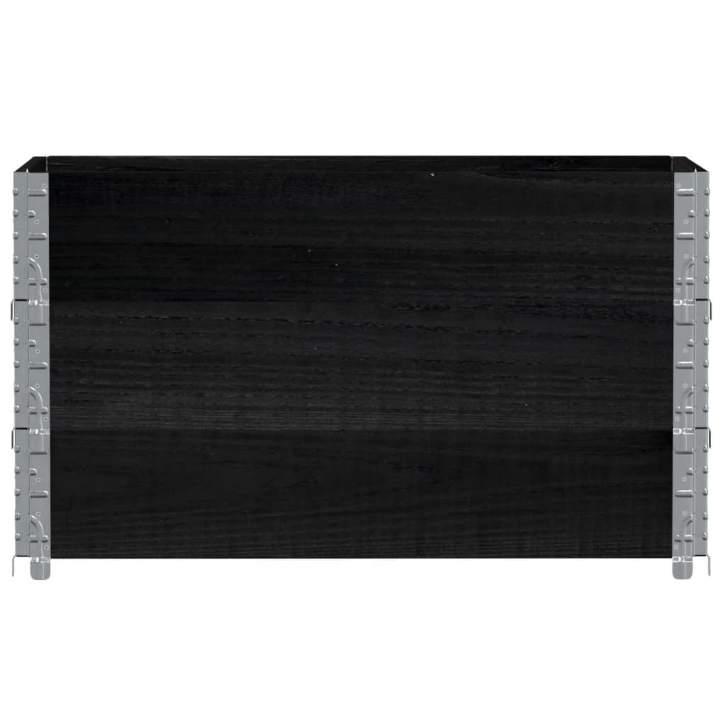 Fioriera da Giardino Nera 100x50 cm in Legno Massello di Pino | homemem39