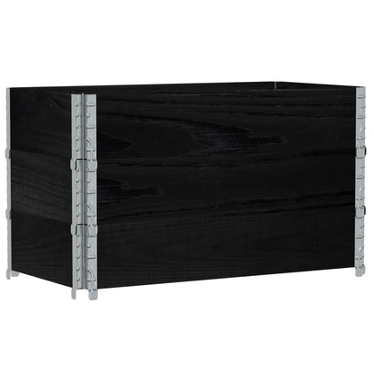 Fioriera da Giardino Nera 100x50 cm in Legno Massello di Pino | homemem39