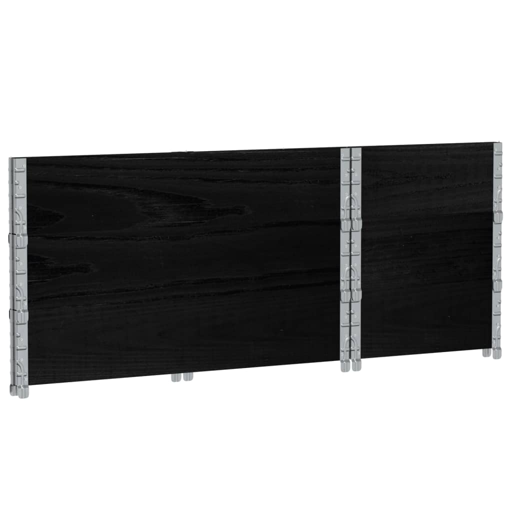 Fioriera da Giardino Nera 100x50 cm in Legno Massello di Pino | homemem39