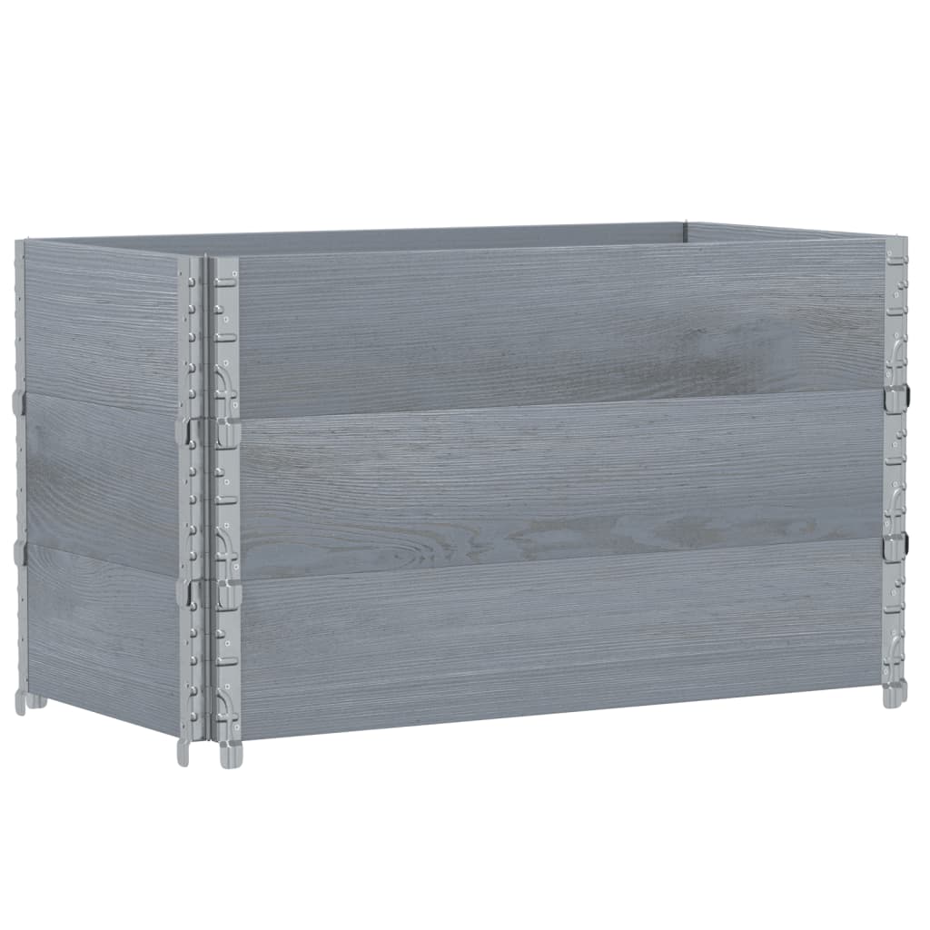 Fioriera da Giardino Grigia 40x40x78 cm Legno Massello di Pino | homemem39