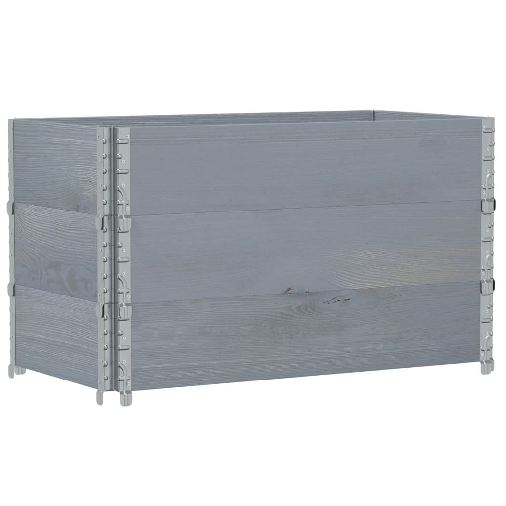 Fioriera da Giardino Grigia 40x40x78 cm Legno Massello di Pino | homemem39