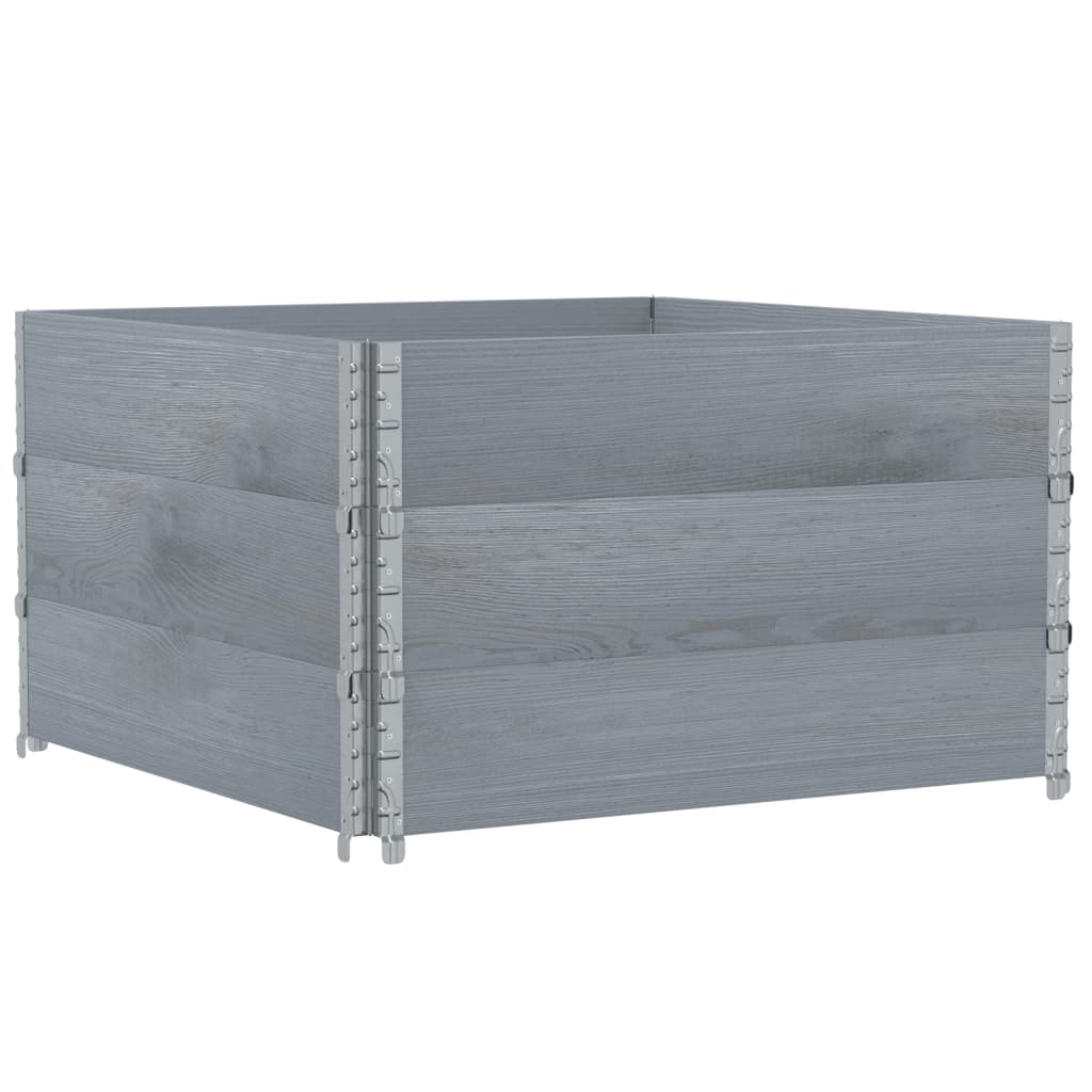 Fioriera da Giardino Grigia 100x100 cm Legno Massello di Pino | homemem39