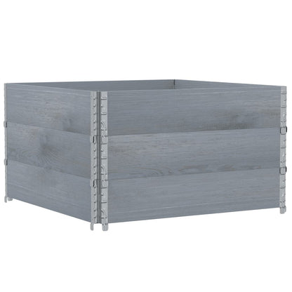 Fioriera da Giardino Grigia 100x100 cm Legno Massello di Pino | homemem39