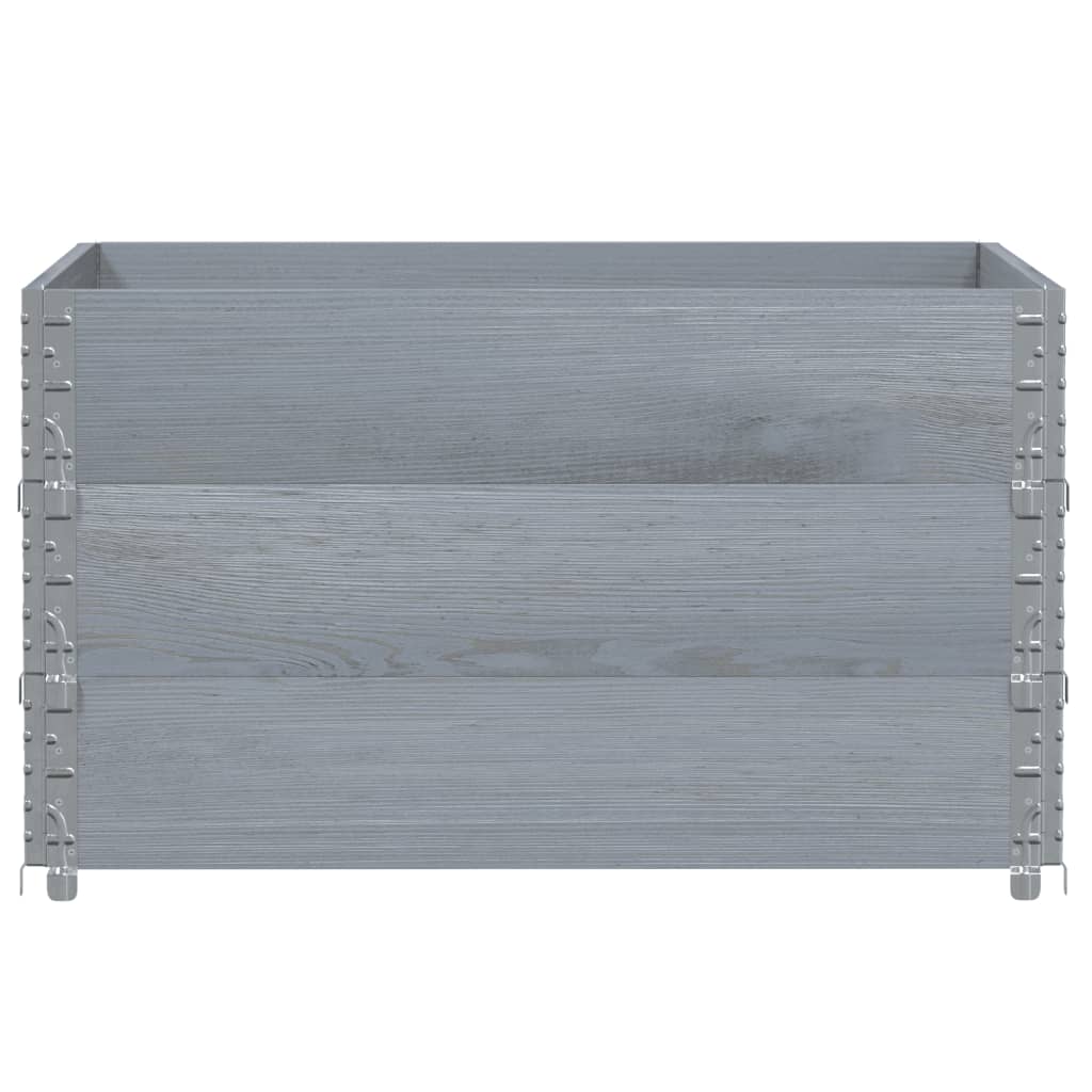 Fioriera da Giardino Grigia 100x100 cm Legno Massello di Pino | homemem39
