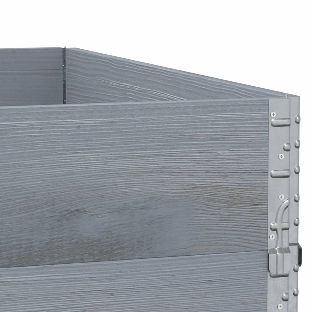 Fioriera da Giardino Grigia 100x100 cm Legno Massello di Pino | homemem39