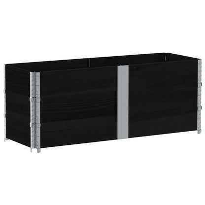 Fioriera da Giardino Nera 150x50 cm in Legno Massello di Pino | homemem39