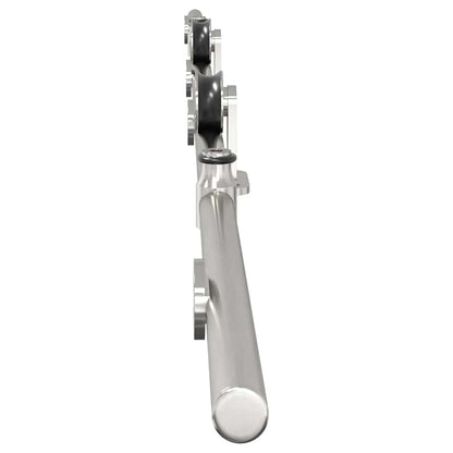 Kit Binari Porta Scorrevole 200 cm Acciaio Inossidabile Argento | homemem39