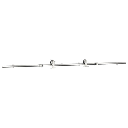 Kit Binari Porta Scorrevole 183 cm Acciaio Inossidabile Argento | homemem39