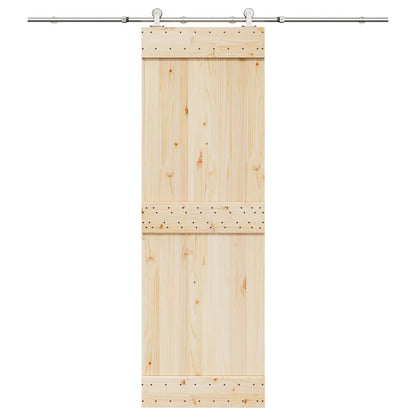 Kit Binari Porta Scorrevole 200 cm Acciaio Inossidabile Argento | homemem39