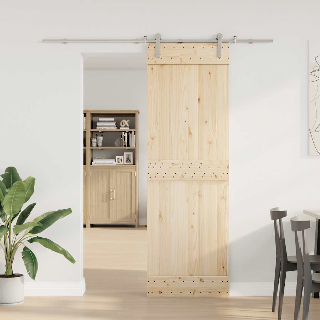 Kit Binari Porta Scorrevole 183 cm Acciaio Inossidabile Argento | homemem39
