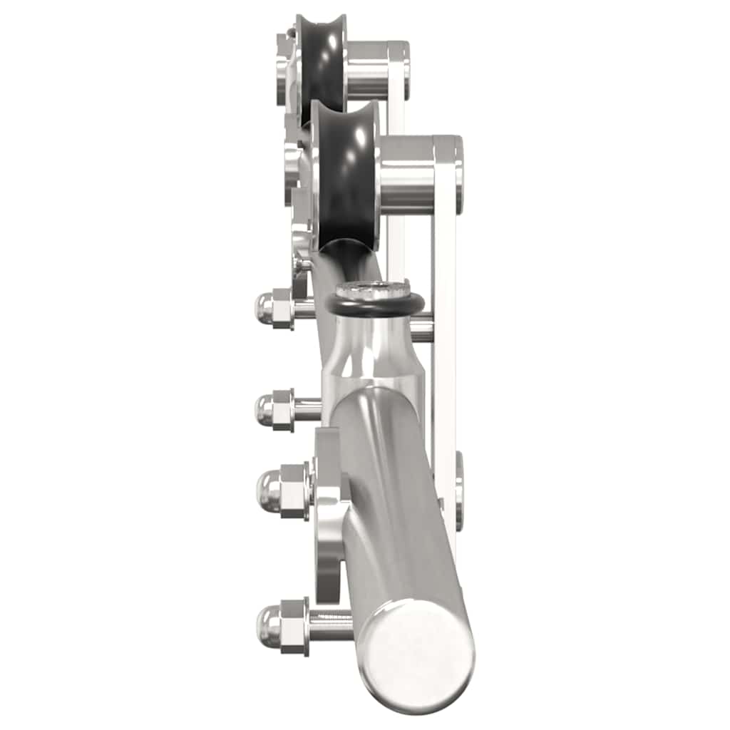 Kit Binari Porta Scorrevole 183 cm Acciaio Inossidabile Argento | homemem39
