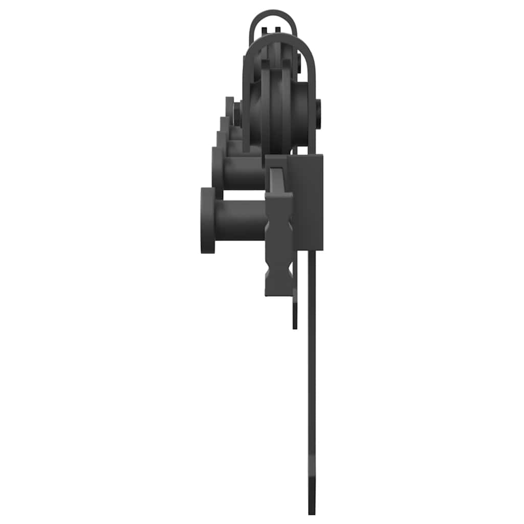 Kit di Binari per Porte Scorrevoli 152,5 cm Acciaio Nero | homemem39