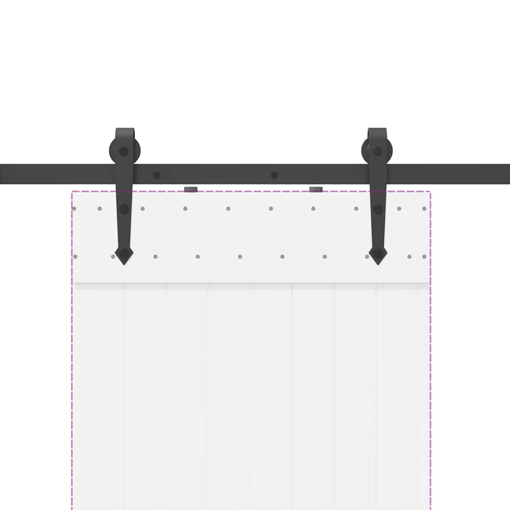 Kit di Binari per Porte Scorrevoli 152,5 cm Acciaio Nero | homemem39
