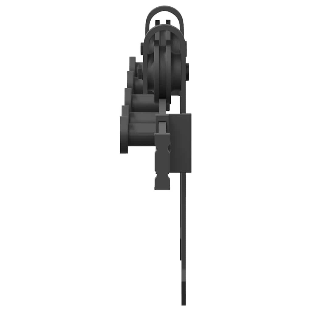 Kit di Binari per Porte Scorrevoli 213,5 cm Acciaio Nero | homemem39