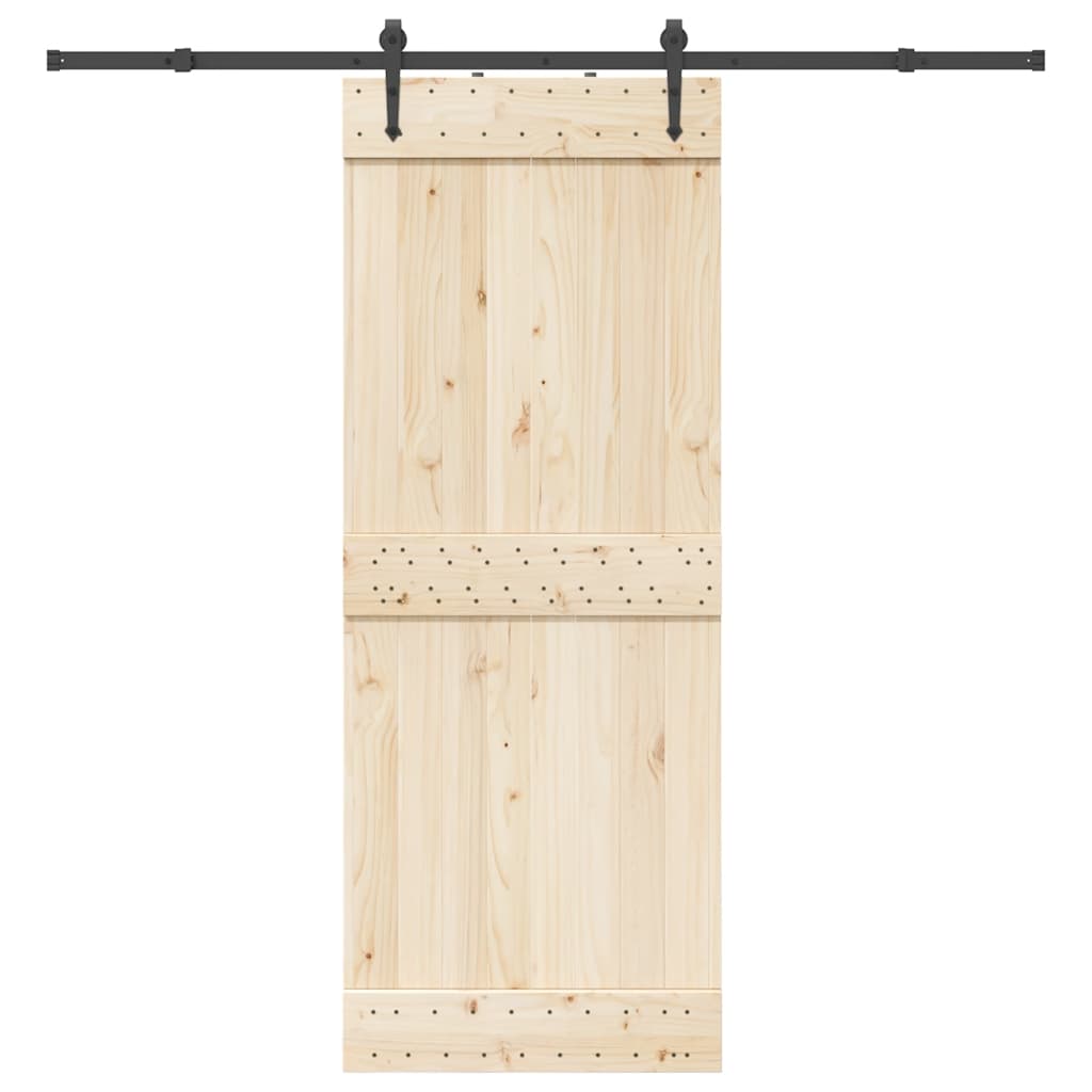 Kit di Binari per Porte Scorrevoli 213,5 cm Acciaio Nero | homemem39