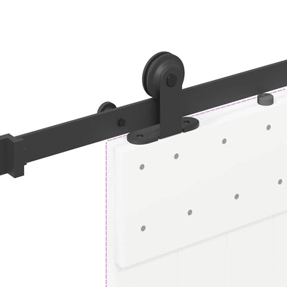 Kit di Binari per Porte Scorrevoli 152,5 cm Acciaio Nero | homemem39