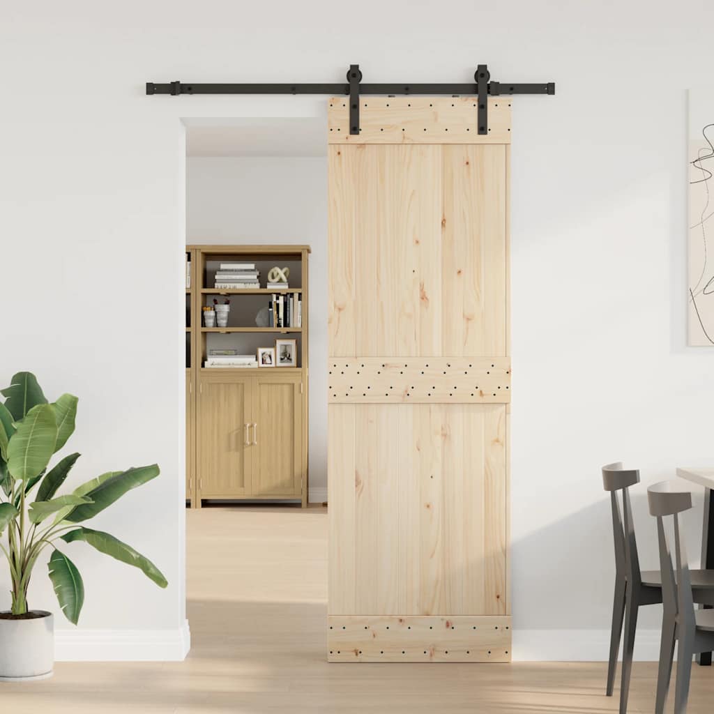 Kit di Binari per Porte Scorrevoli 152,5 cm Acciaio Nero | homemem39