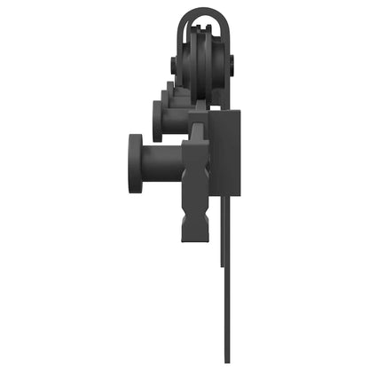 Kit di Binari per Porte Scorrevoli 152,5 cm Acciaio Nero | homemem39