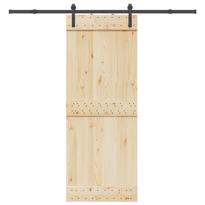 Kit di Binari per Porte Scorrevoli 213,5 cm Acciaio Nero | homemem39