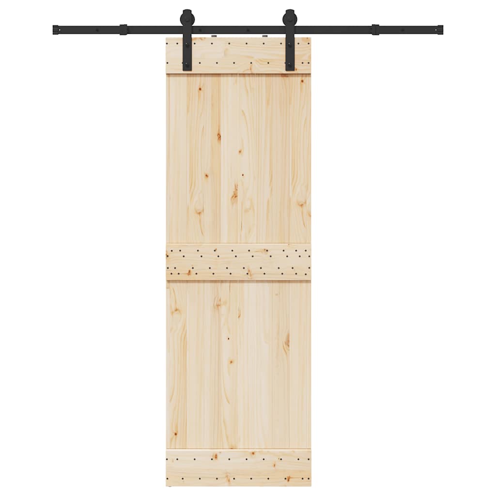 Kit di Binari per Porte Scorrevoli 183 cm Acciaio Nero | homemem39