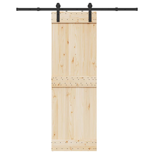 Kit di Binari per Porte Scorrevoli 183 cm Acciaio Nero | homemem39