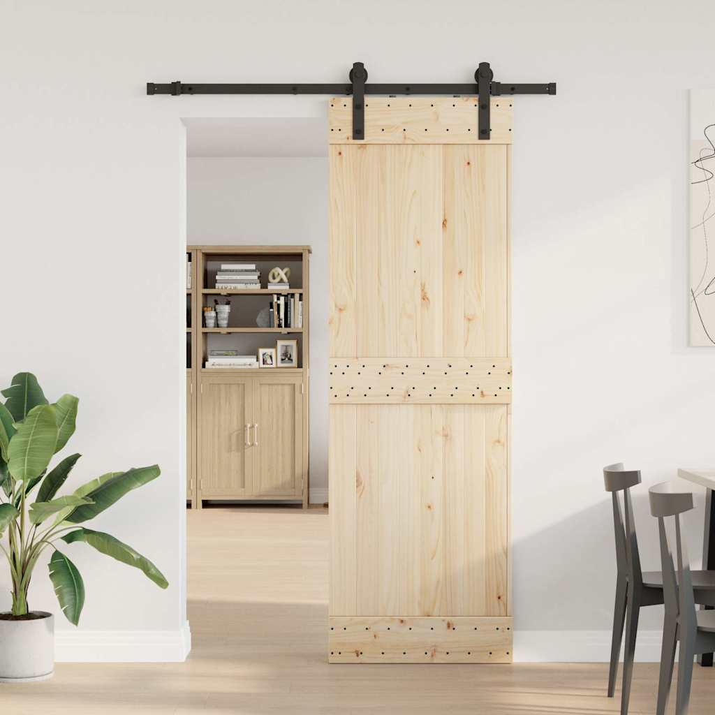 Kit di Binari per Porte Scorrevoli 152 cm Acciaio Nero | homemem39
