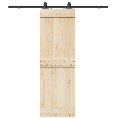 Kit di Binari per Porte Scorrevoli 200 cm Acciaio Nero | homemem39
