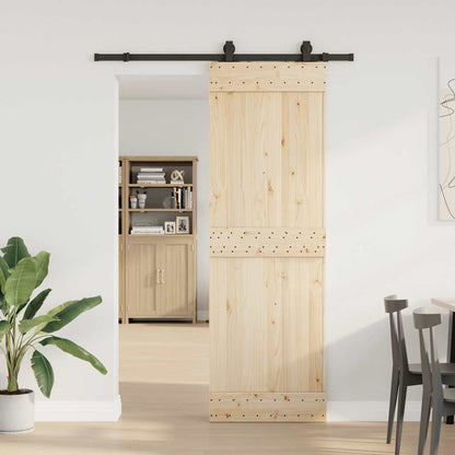 Kit di Binari per Porte Scorrevoli 152,5 cm Acciaio Nero | homemem39