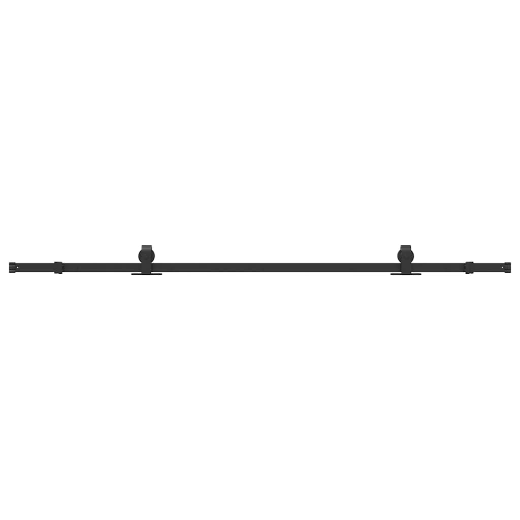 Kit di Binari per Porte Scorrevoli 213 cm Acciaio Nero | homemem39