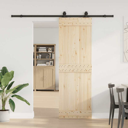 Kit di Binari per Porte Scorrevoli 213 cm Acciaio Nero | homemem39