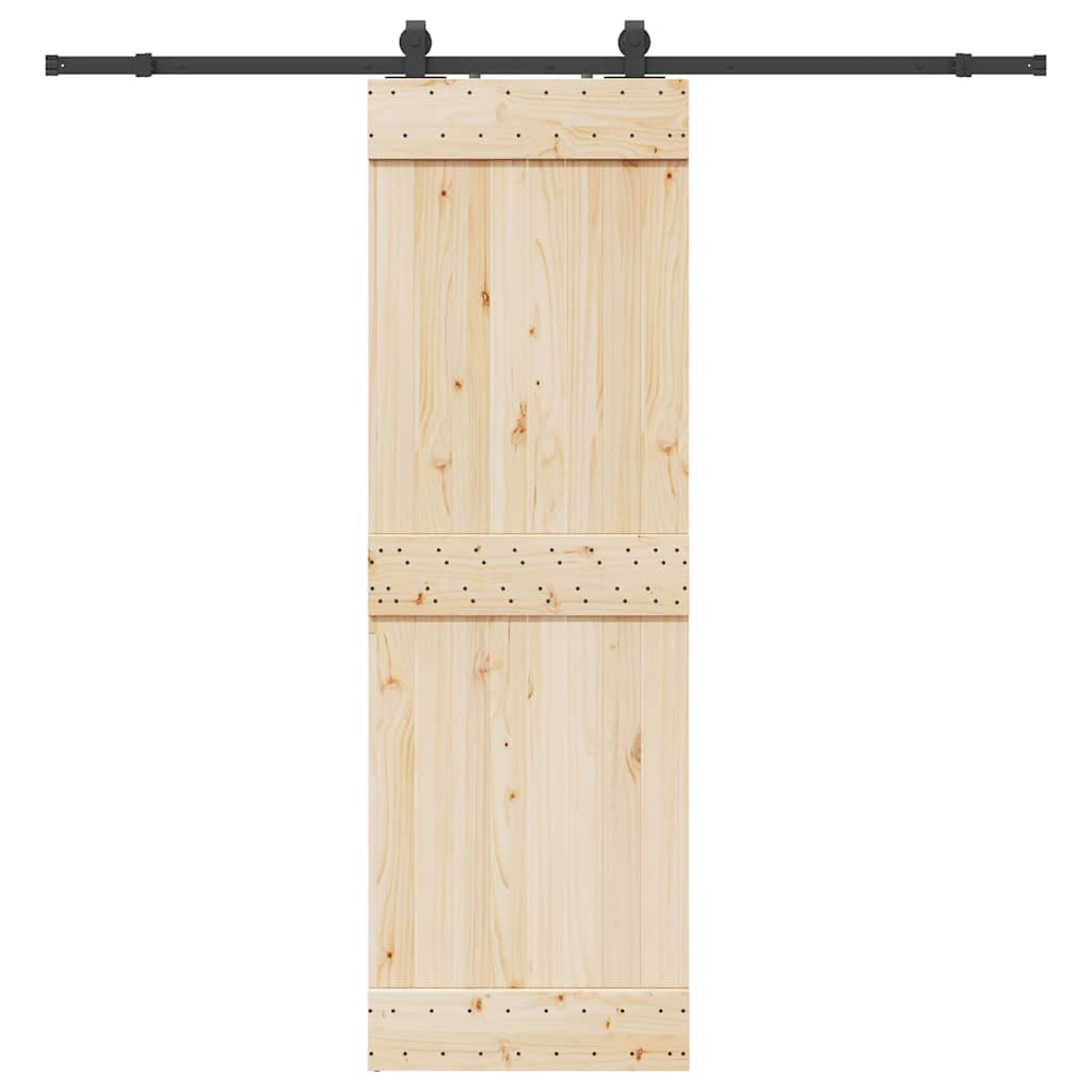 Kit di Binari per Porte Scorrevoli 213 cm Acciaio Nero | homemem39