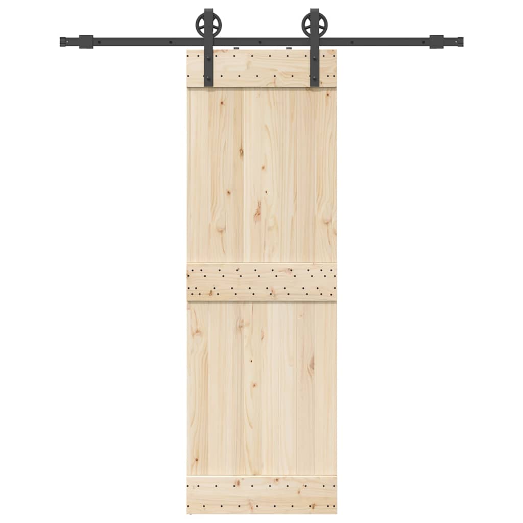 Kit di Binari per Porte Scorrevoli 183 cm Acciaio Nero | homemem39