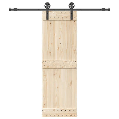 Kit di Binari per Porte Scorrevoli 200 cm Acciaio Nero | homemem39