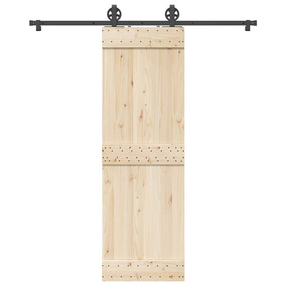 Kit di Binari per Porte Scorrevoli 183 cm Acciaio Nero | homemem39