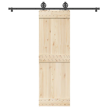Kit di Binari per Porte Scorrevoli 200 cm Acciaio Nero | homemem39
