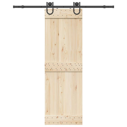Kit di Binari per Porte Scorrevoli 183 cm Acciaio Nero | homemem39