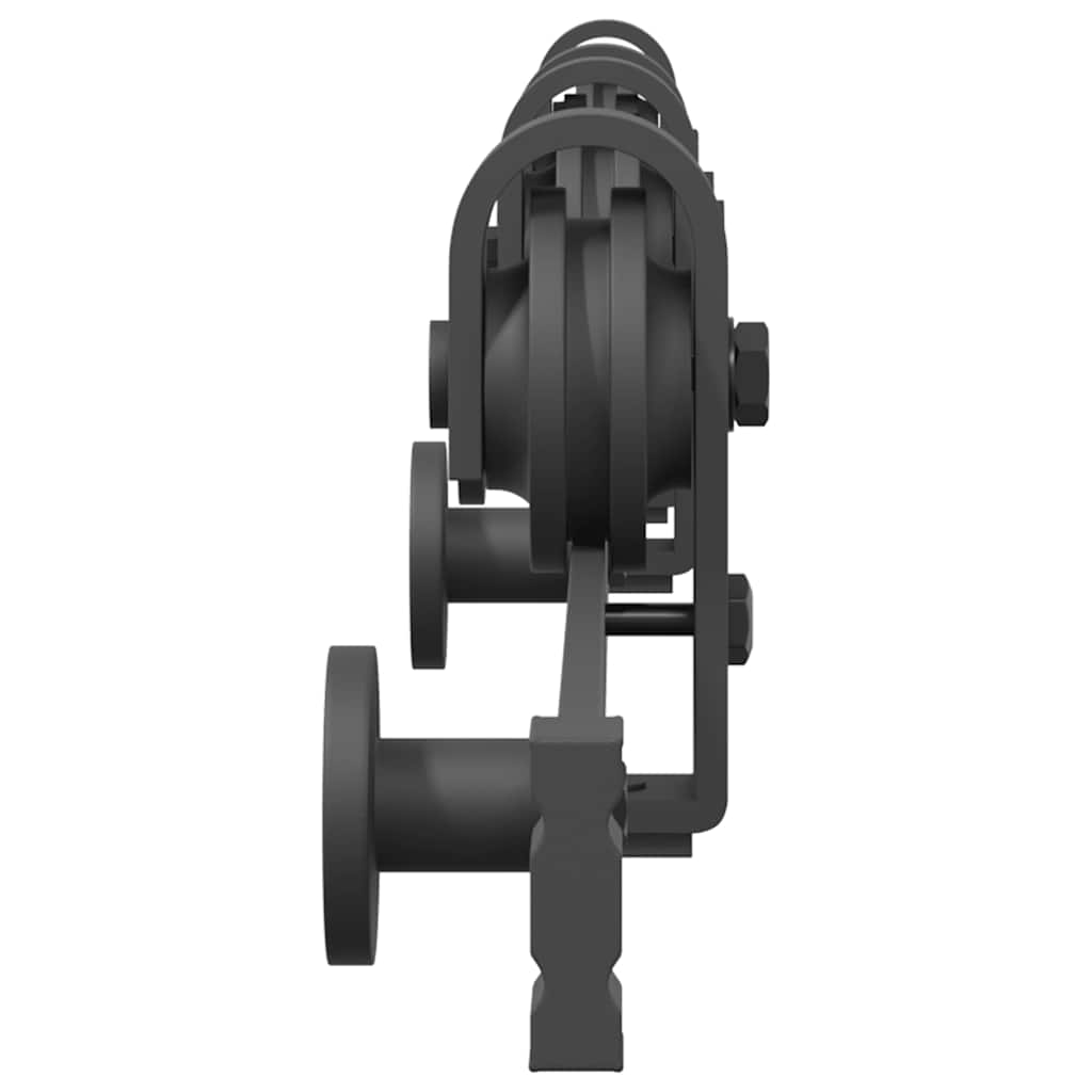 Kit di Binari per Porte Scorrevoli 183 cm Acciaio Nero | homemem39