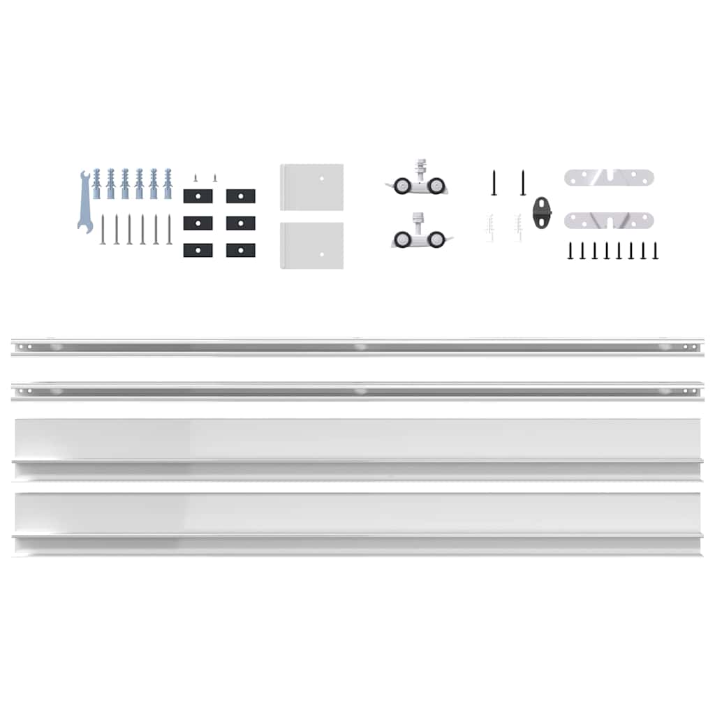 Kit Ferramenta per Porte Scorrevoli 200 cm in Lega di Alluminio | homemem39