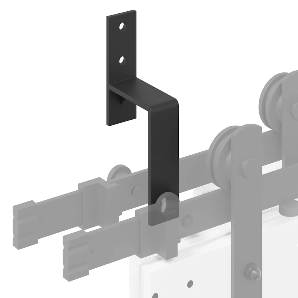 Staffe Bypass Porta Fienile 5 pz Guide Piatte Acciaio Carbonio | homemem39